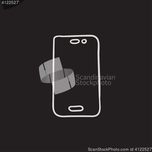 Image of Mobile phone sketch icon.