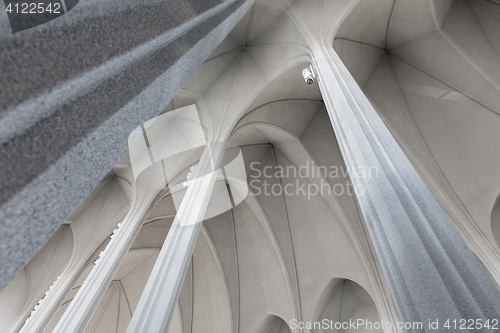 Image of Interior of modern Hallgrimskirkja church - Iceland