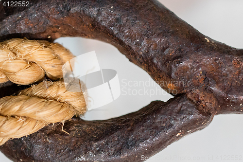 Image of Old rusted fishing hook - Close-up