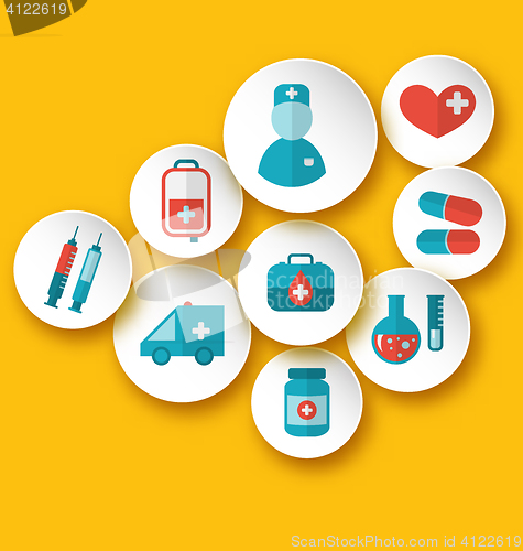 Image of Set medical icons for web design