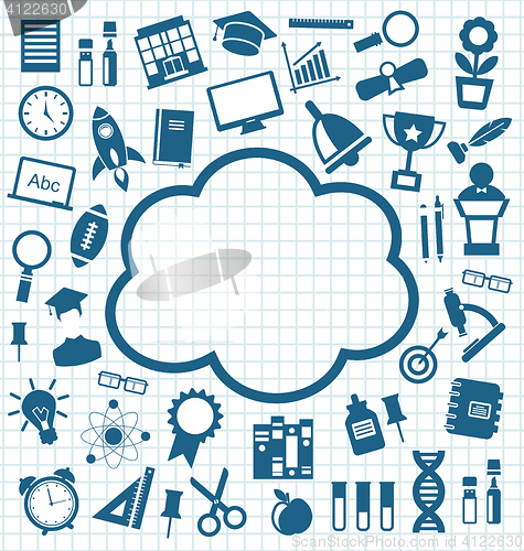 Image of Kit of Education Flat Simple Icons
