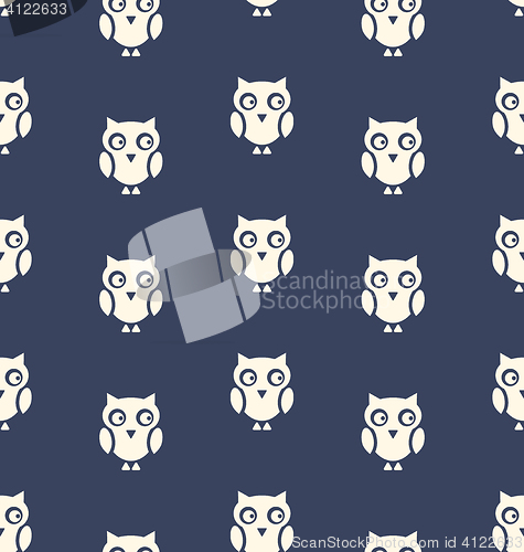 Image of Seamless Pattern with Bird Owl for Halloween