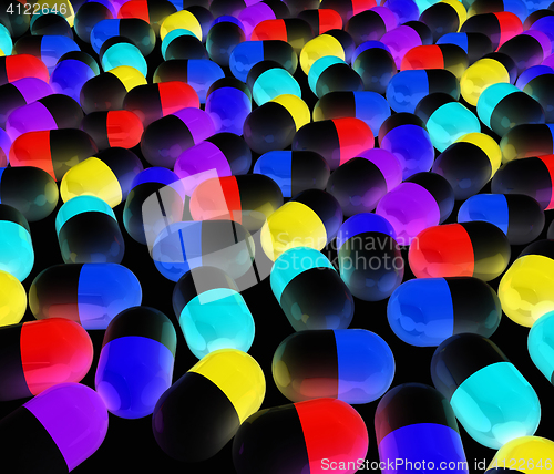 Image of Tablets background. 3D illustration