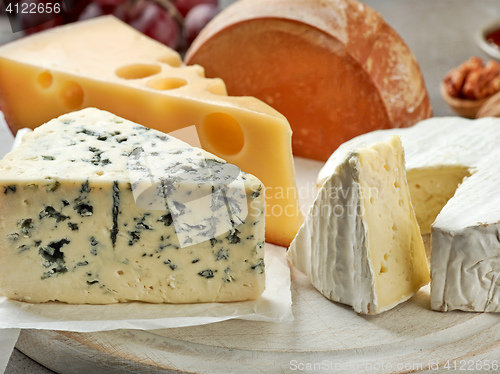 Image of various types of cheese