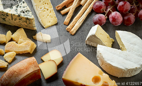 Image of various types of cheese