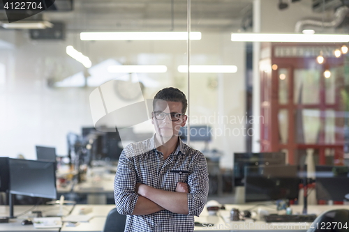 Image of business man at modern  office