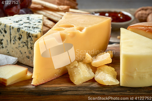 Image of various types of cheese