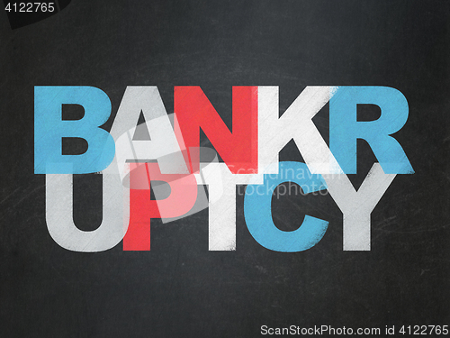 Image of Banking concept: Bankruptcy on School board background