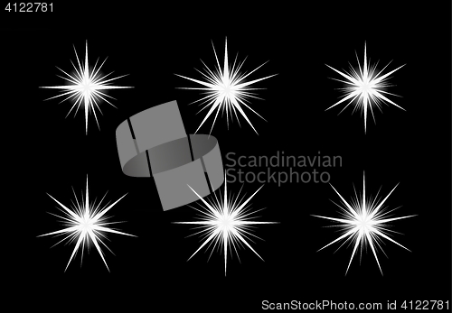 Image of white shinning stars on black backgound