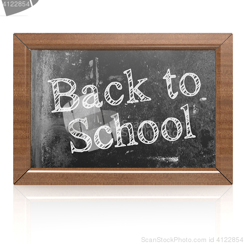 Image of Back to school word on blackboard