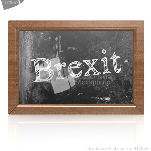 Image of Brexit written on blackboard