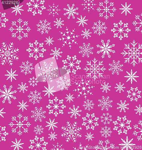 Image of Noel pink wallpaper, snowflakes texture