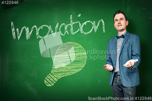 Image of Innovation presentation by a businessman