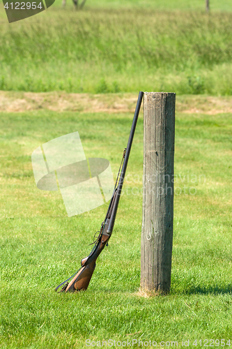 Image of Rifle on a green meadow