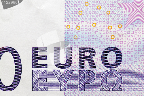 Image of Euro money close-up