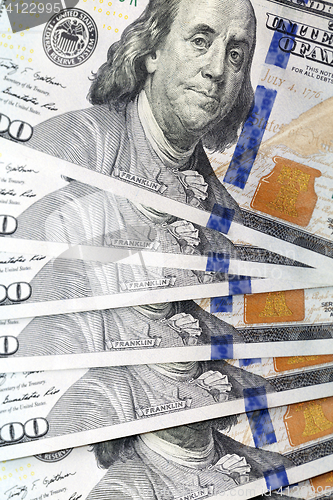 Image of American dollars, close-up