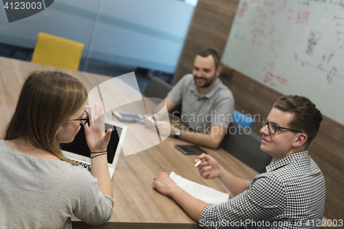 Image of startup business team on meeting