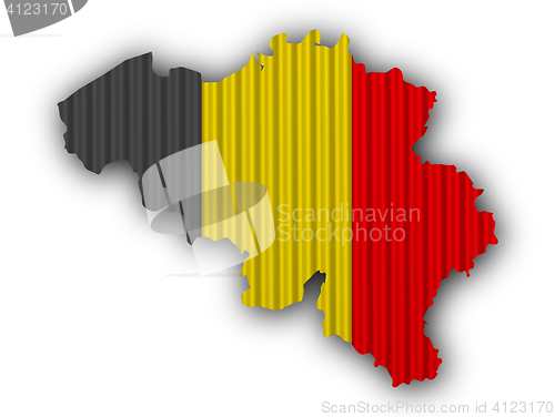 Image of Textured map of Belgium