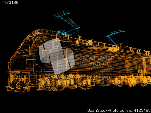 Image of train.3D illustration