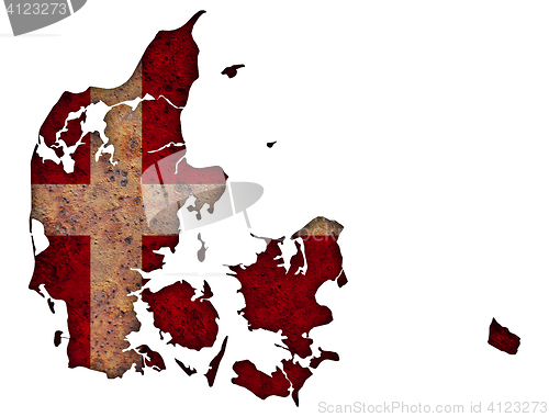 Image of Textured map of Denmark