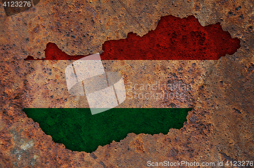 Image of Textured map of Hungary