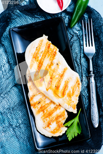 Image of fried chicken breast