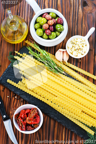 Image of raw pasta