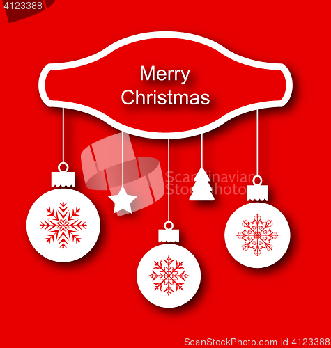 Image of Christmas Simple Invitation with Traditional Symbol