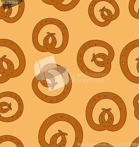 Image of Seamless Pattern Pretzel Background