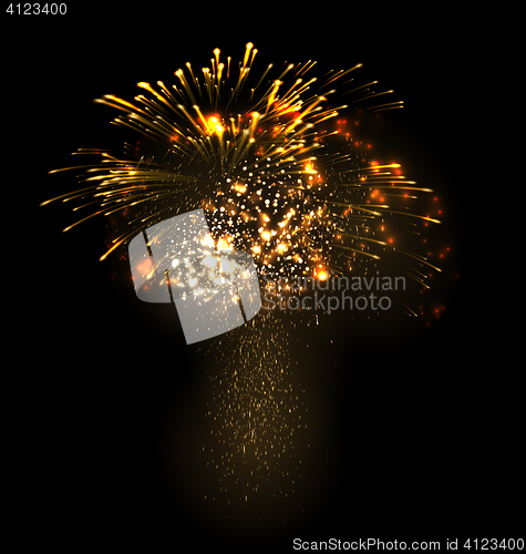 Image of Festive Christmas grandiose firework explode