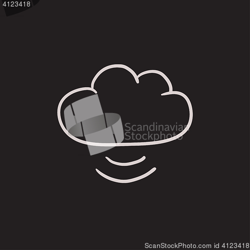 Image of Cloud computing sketch icon.