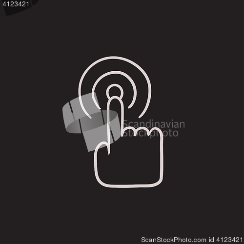 Image of Touch screen gesture sketch icon.