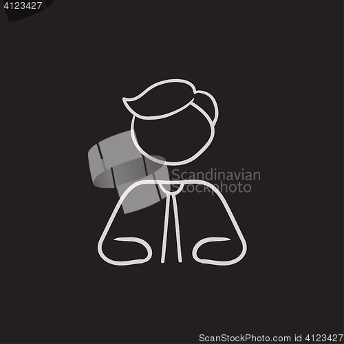Image of Businessman sketch icon.