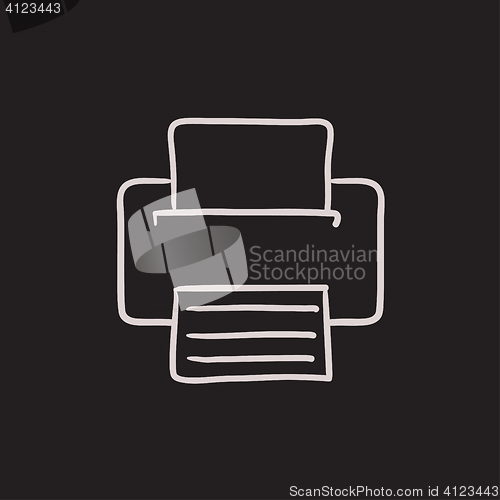 Image of Printer sketch icon.