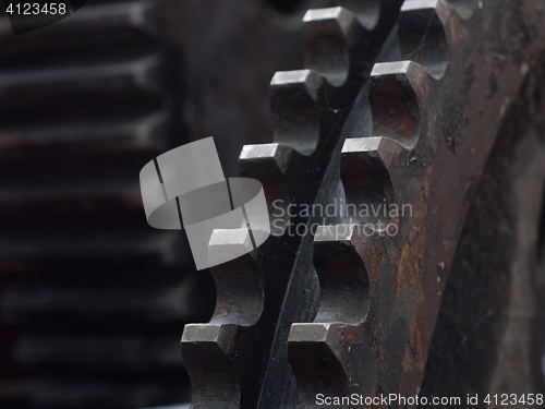 Image of Old, rusty cogwheel.