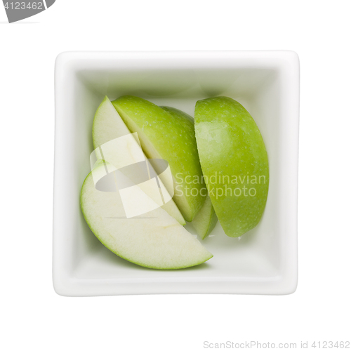 Image of Sliced green apple