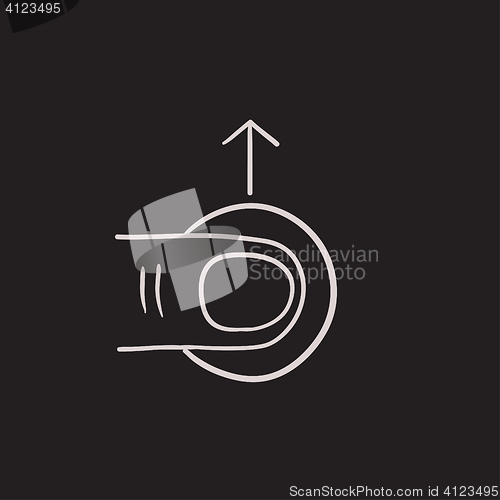 Image of Touch screen gesture sketch icon.