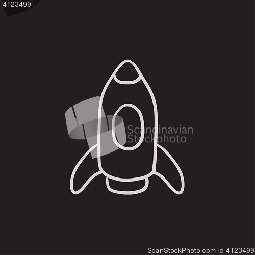 Image of Rocket sketch icon.