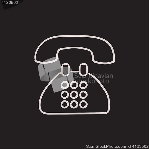 Image of Telephone sketch icon.