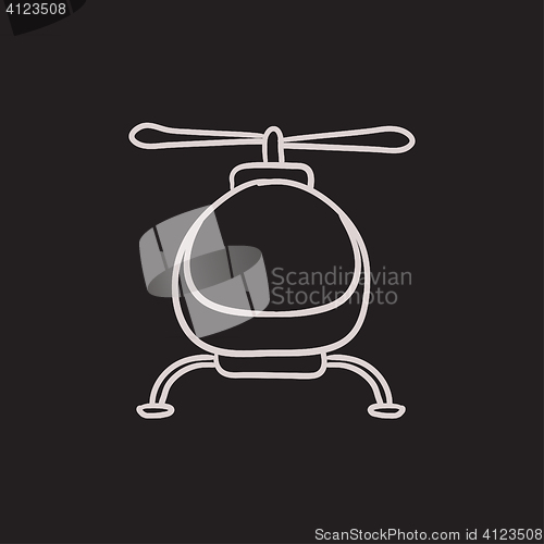 Image of Helicopter sketch icon.