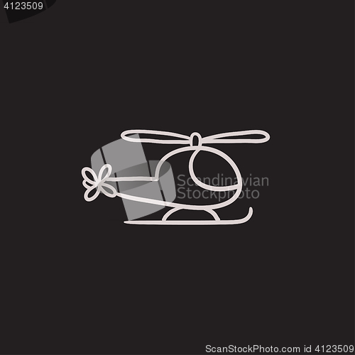 Image of Helicopter sketch icon.