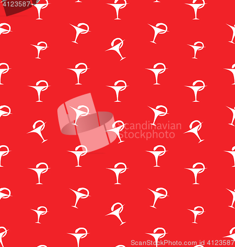 Image of Seamless Pattern with Caduceus Medical Symbol (Wrapping for drug