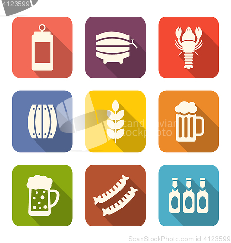 Image of Collection Minimal Icons of Beers and Snacks