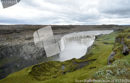 Image of Delttifoss in Iceland. Waterfall in Iceland. North of Icleand.