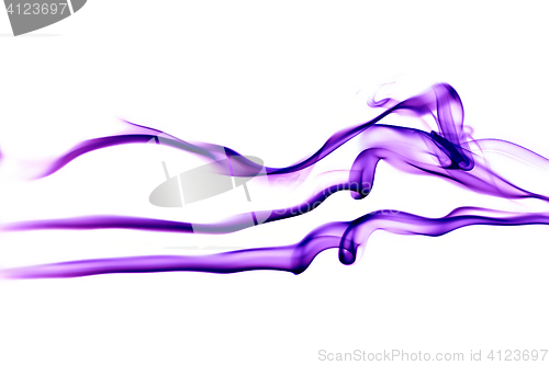 Image of Purple smoke wave isolated on white