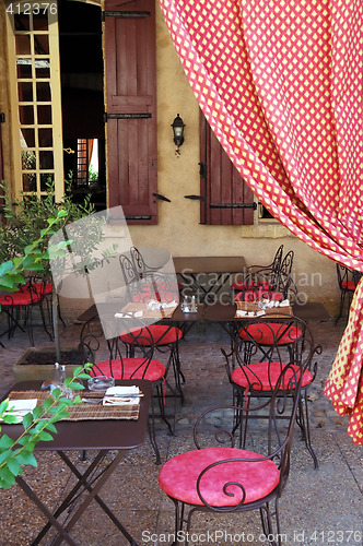 Image of Rural outdoor cafe. Provence, France