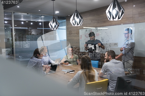 Image of startup business team on meeting