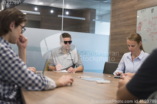 Image of startup business team on meeting