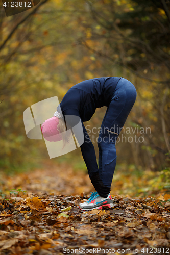 Image of Young blonde engaged in sports