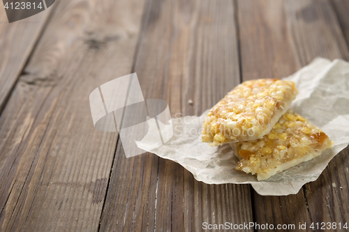 Image of Organic granola on wooden table